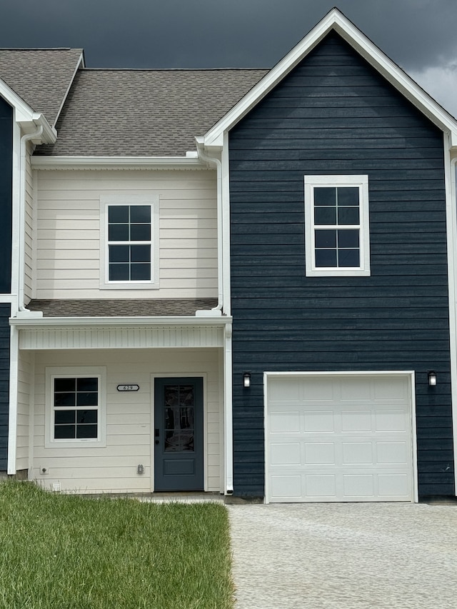 view of front of home featuring a garage