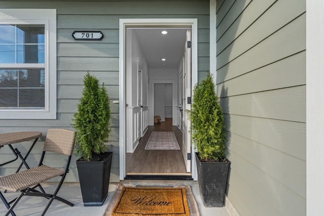 view of doorway to property