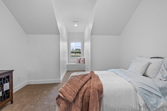 bedroom with carpet, visible vents, and baseboards