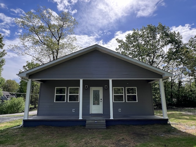 bungalow-style home featuring covered porch