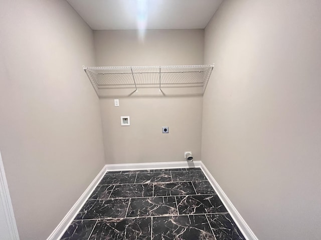 laundry room featuring electric dryer hookup and hookup for a washing machine