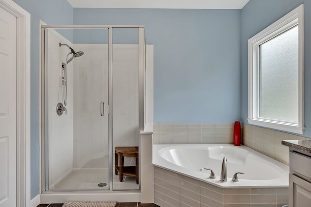 808 Seven Points Cv, Hermitage, TN 37076 - bathroom with separate shower and tub and vanity