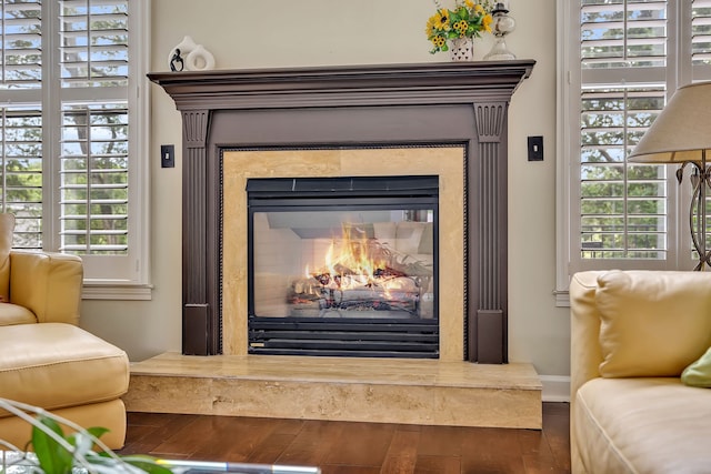 808 Seven Points Cv, Hermitage, TN 37076 - details with a high end fireplace and hardwood / wood-style floors