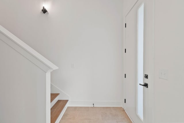 1016 W Trinity Ln Unit 1, Nashville, TN 37218 - stairs with baseboards and tile patterned floors