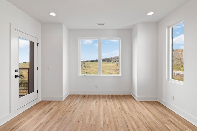 1016 W Trinity Ln Unit 1, Nashville, TN 37218 - empty room with light wood-type flooring and recessed lighting