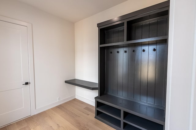 mudroom featuring light wood-type flooring