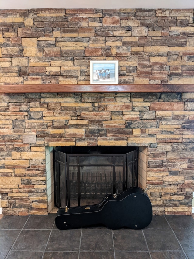 interior details featuring tile floors