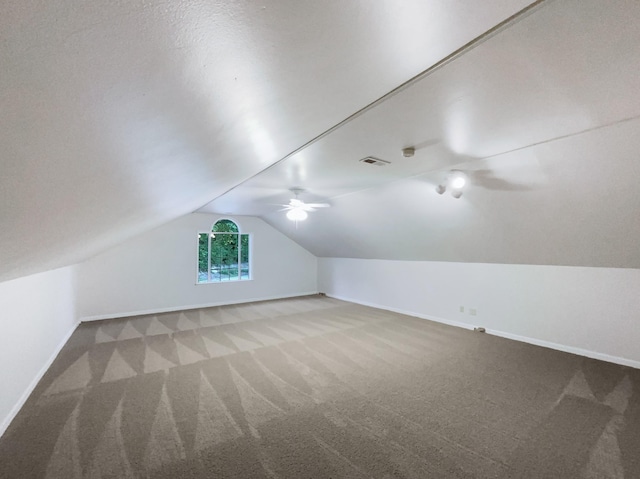 824 N Woodstone Ln, Nashville, TN 37211 - bonus room featuring carpet flooring, baseboards, ceiling fan, and lofted ceiling