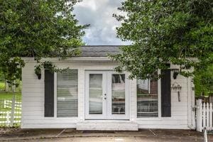 exterior space featuring french doors