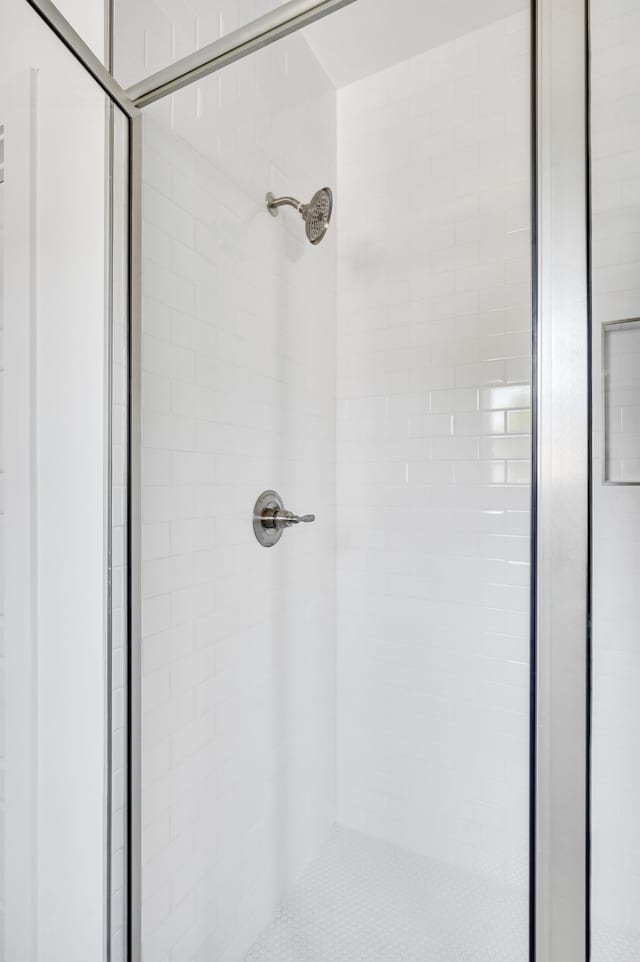 bathroom featuring walk in shower