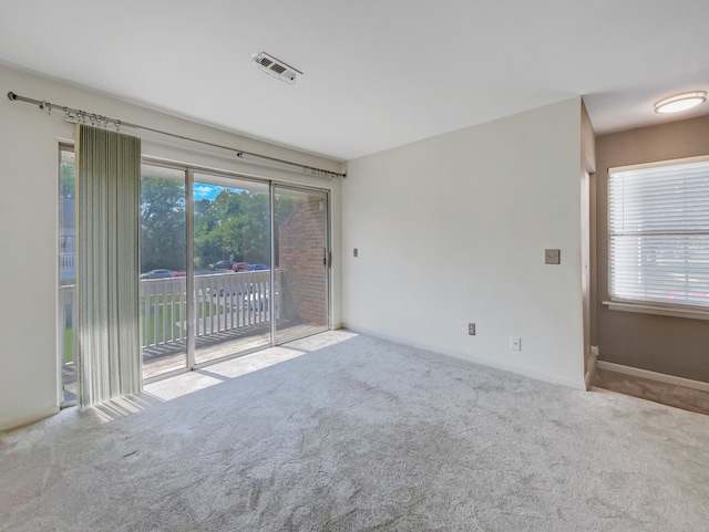 view of carpeted empty room