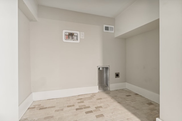 laundry area featuring hookup for a washing machine and hookup for an electric dryer