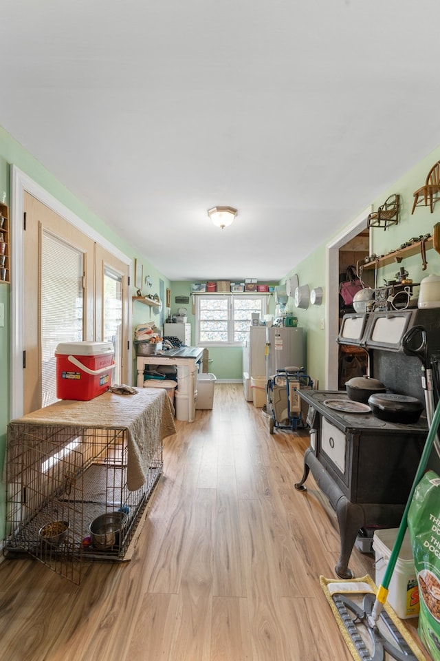 interior space with hardwood / wood-style flooring