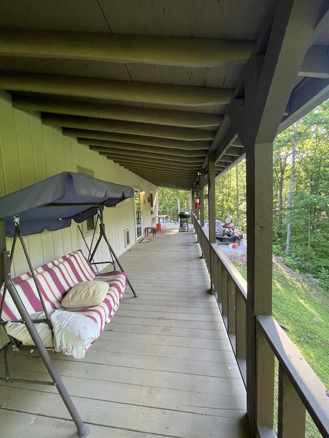 view of wooden deck