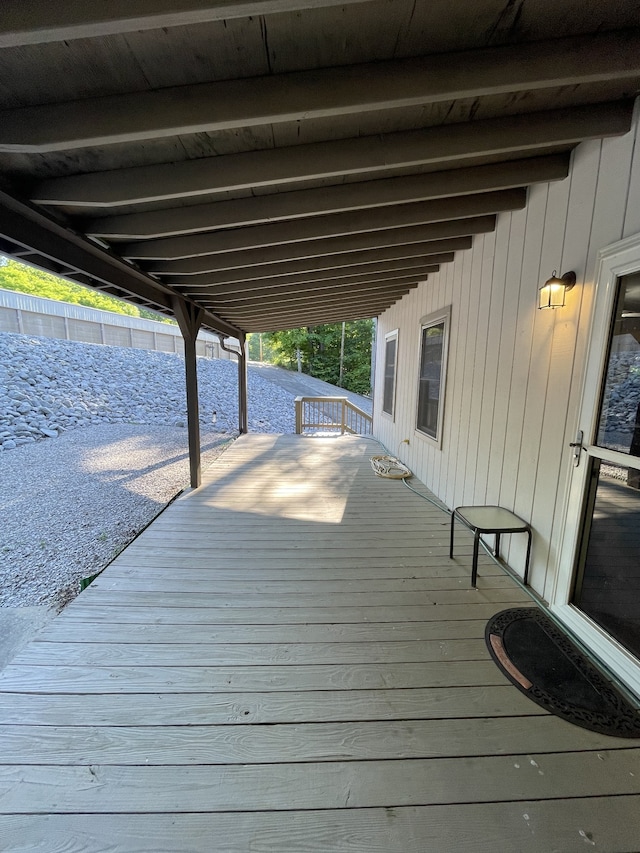 view of wooden deck