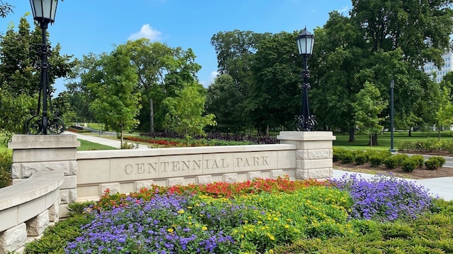 view of community sign