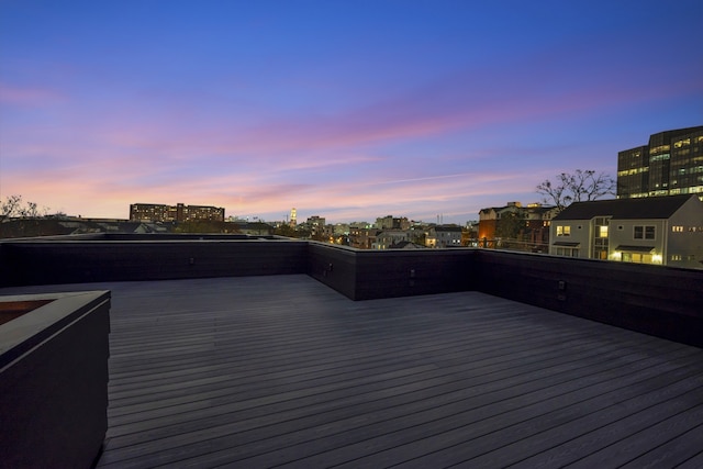 view of deck at dusk