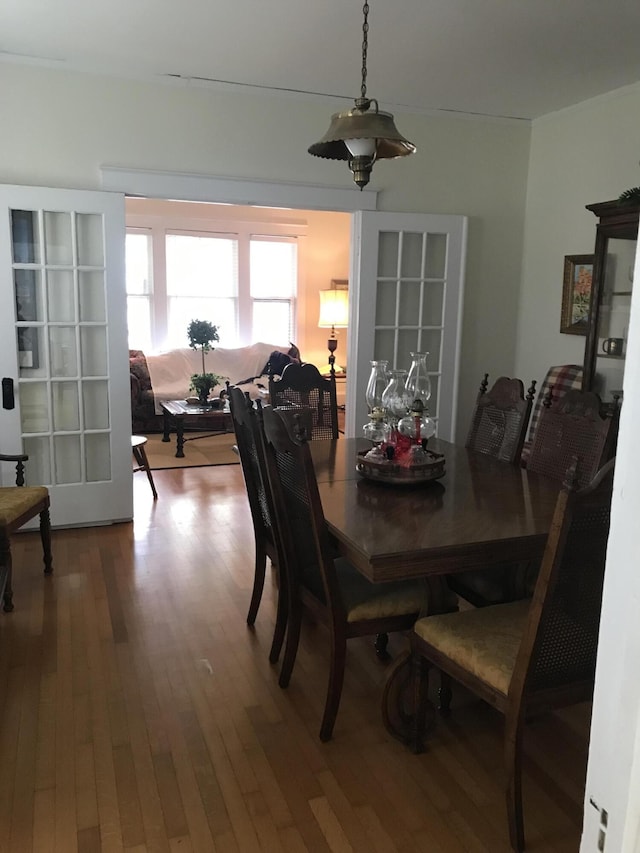 dining area featuring hardwood / wood-style floors