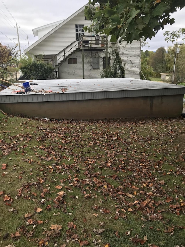 view of entry to storm shelter