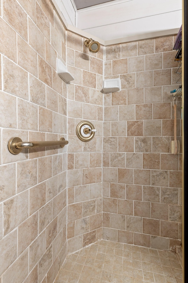 full bathroom with a tile shower