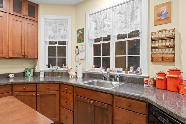 kitchen with sink and dishwasher