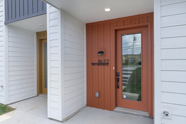 view of doorway to property