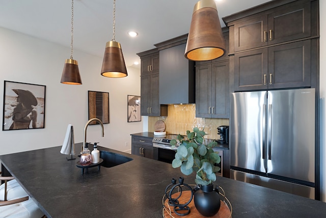 dining room featuring sink