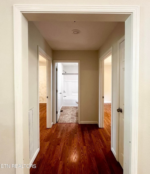 hall featuring hardwood / wood-style floors