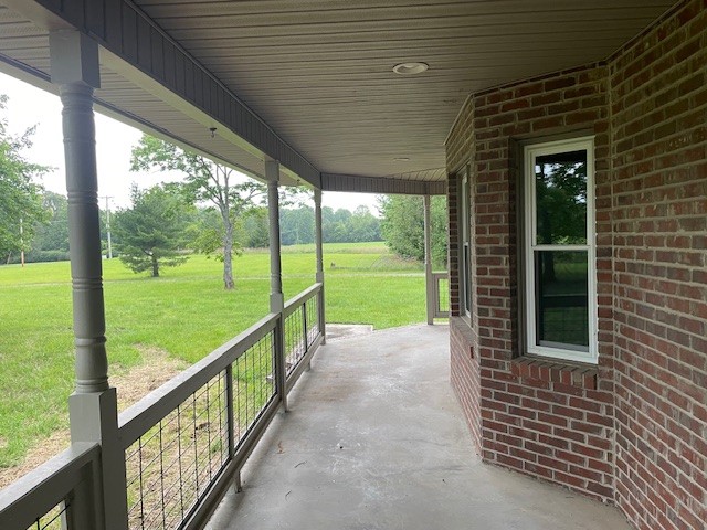 view of patio with a porch