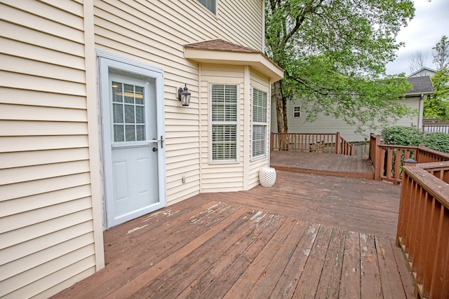 view of wooden deck