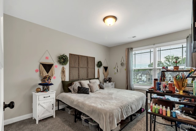 bedroom with carpet