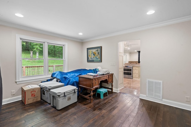 1780 Molly Hollow Rd, Nolensville, TN 37135 - bedroom featuring crown molding and dark hardwood / wood-style floors