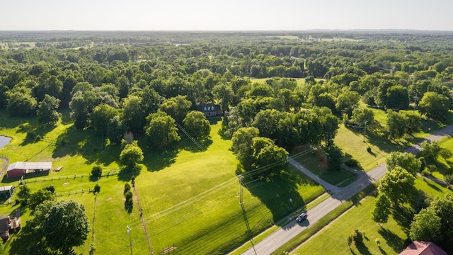 aerial view with a rural view