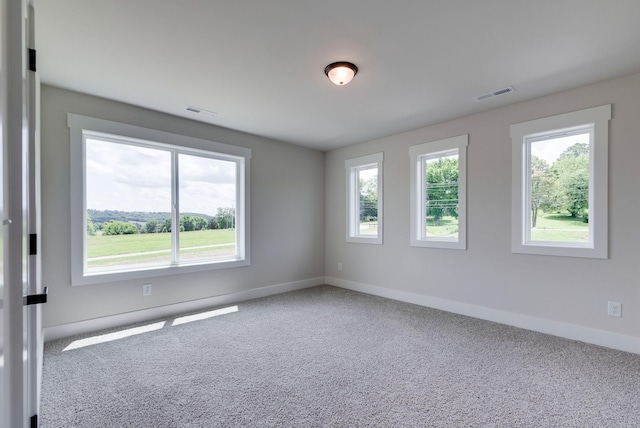 unfurnished room with carpet floors