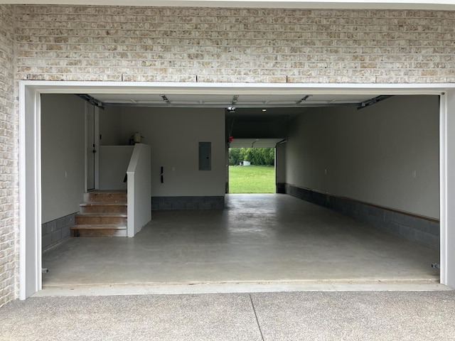 garage featuring electric panel