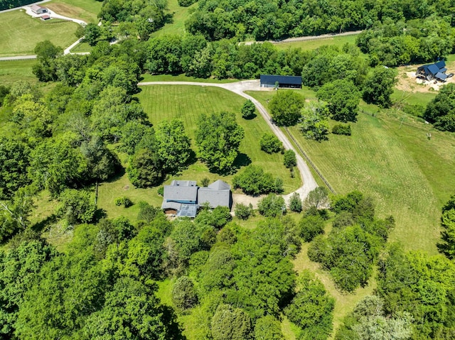 bird's eye view featuring a rural view