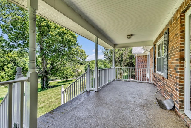 view of patio / terrace with a porch