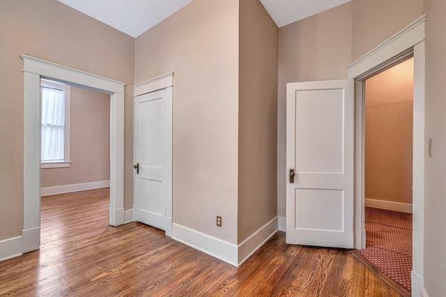 interior space featuring dark hardwood / wood-style floors