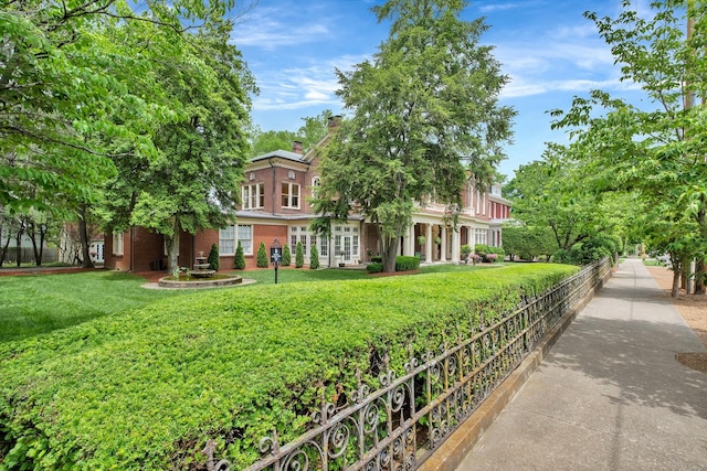 exterior space with a yard