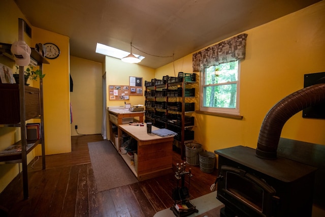 office featuring dark hardwood / wood-style flooring