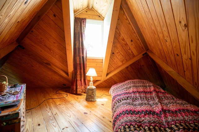 bedroom with wood-type flooring