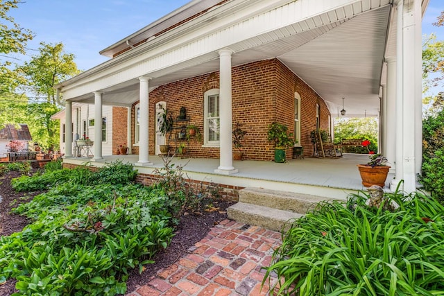 view of patio / terrace with a porch