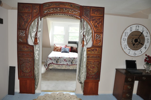 view of carpeted bedroom