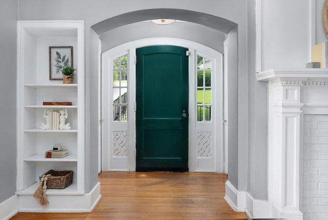 entrance foyer with hardwood / wood-style flooring