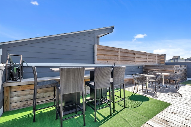 view of wooden deck