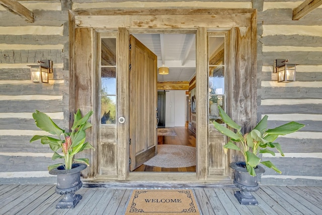 view of doorway to property