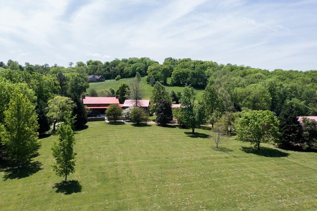 aerial view featuring a rural view