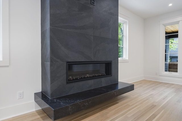 interior details featuring hardwood / wood-style floors