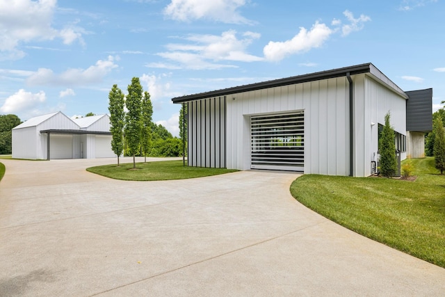 exterior space with a lawn