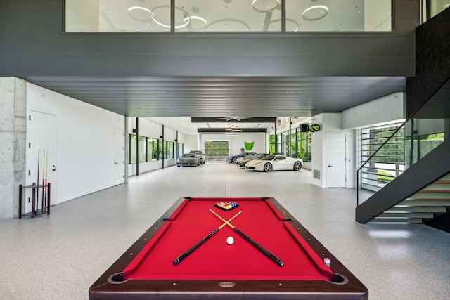 recreation room featuring billiards